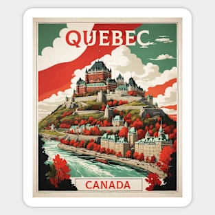 Quebec Canada Vintage Poster Tourism 1 Sticker